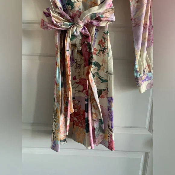 Zara Floral Parrot Dress Small - Picture 5 of 7